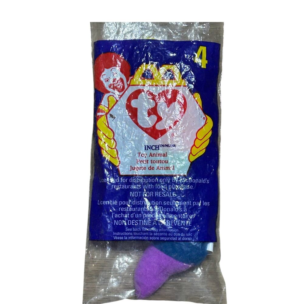 Ty 1998 McDonald's Happy Meal inchworm teenie beanie baby sealed